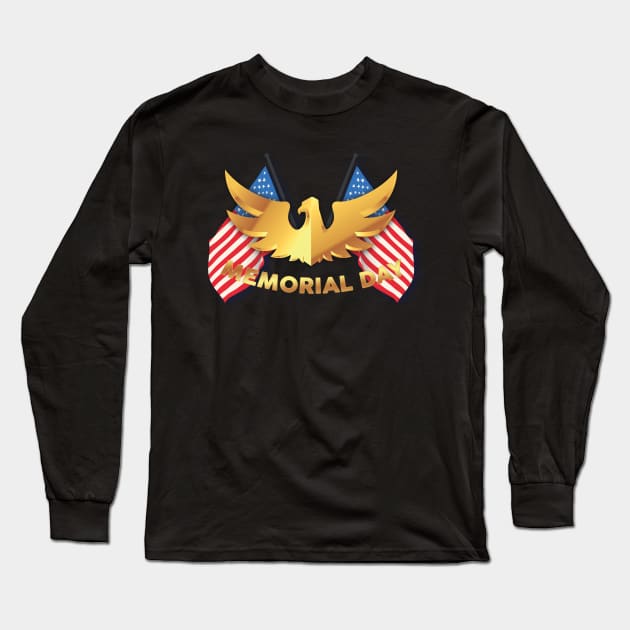 Memorial Day Long Sleeve T-Shirt by Marioma